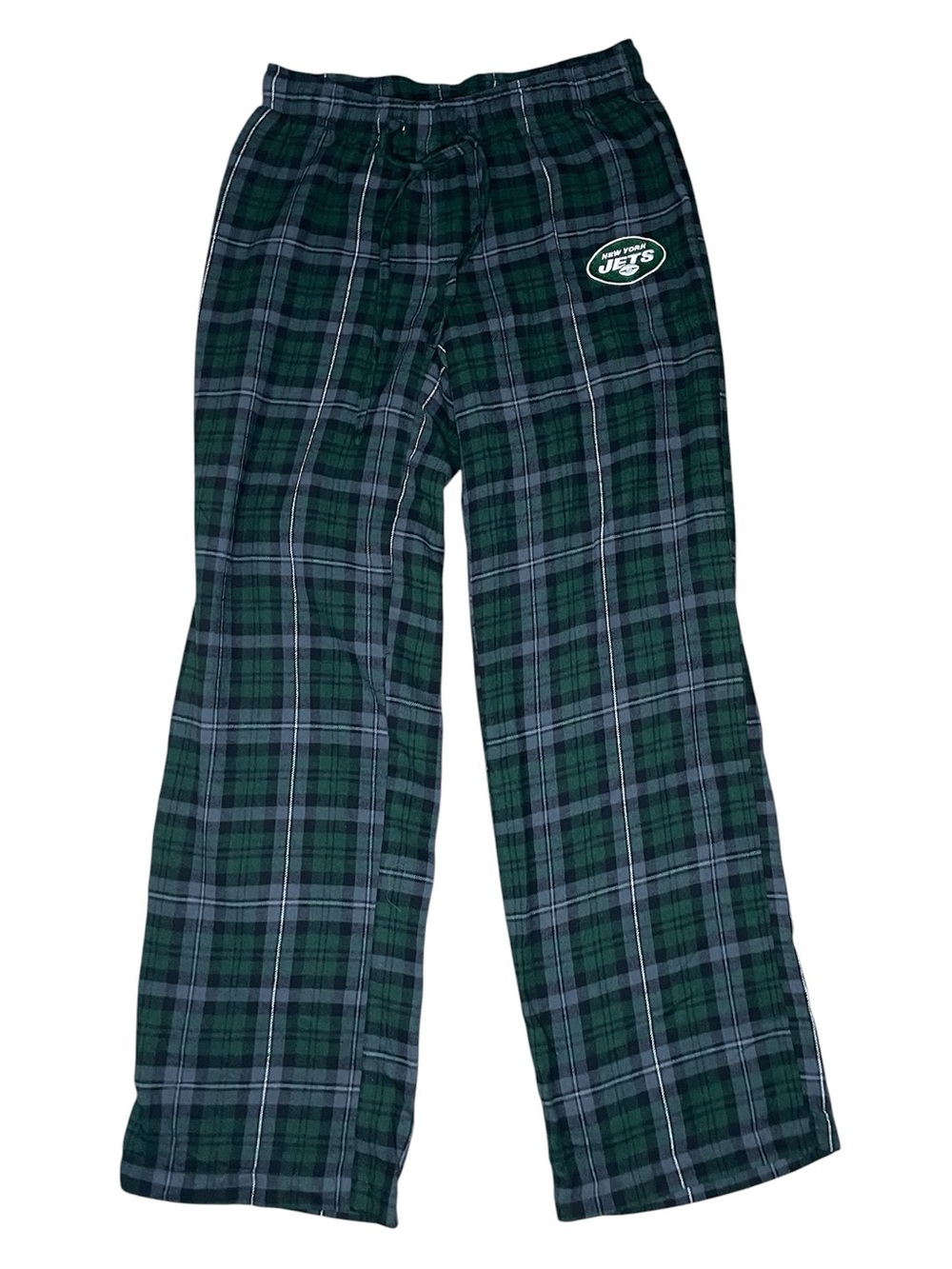 NFL New York Jets Flannel Green Plaid Pajama Pants-Men’s Small